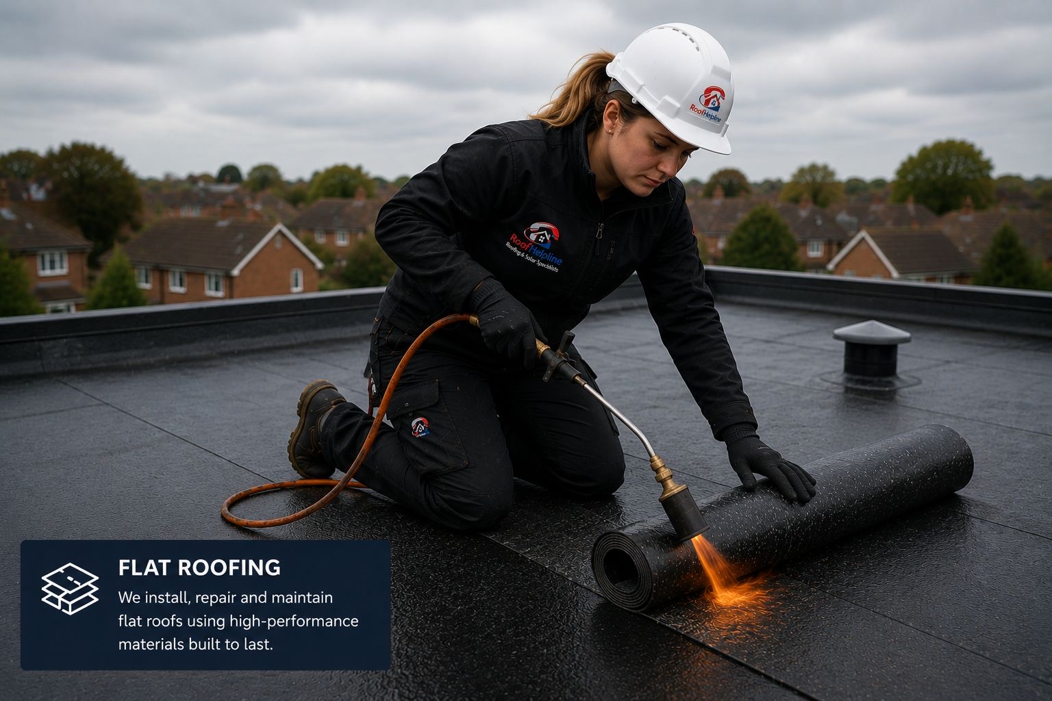 Roof Helpline roofing work in progress